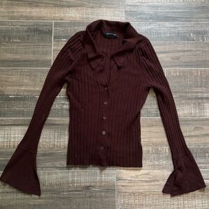Urban Outfitters Long Sleeve Button Up Collared Top